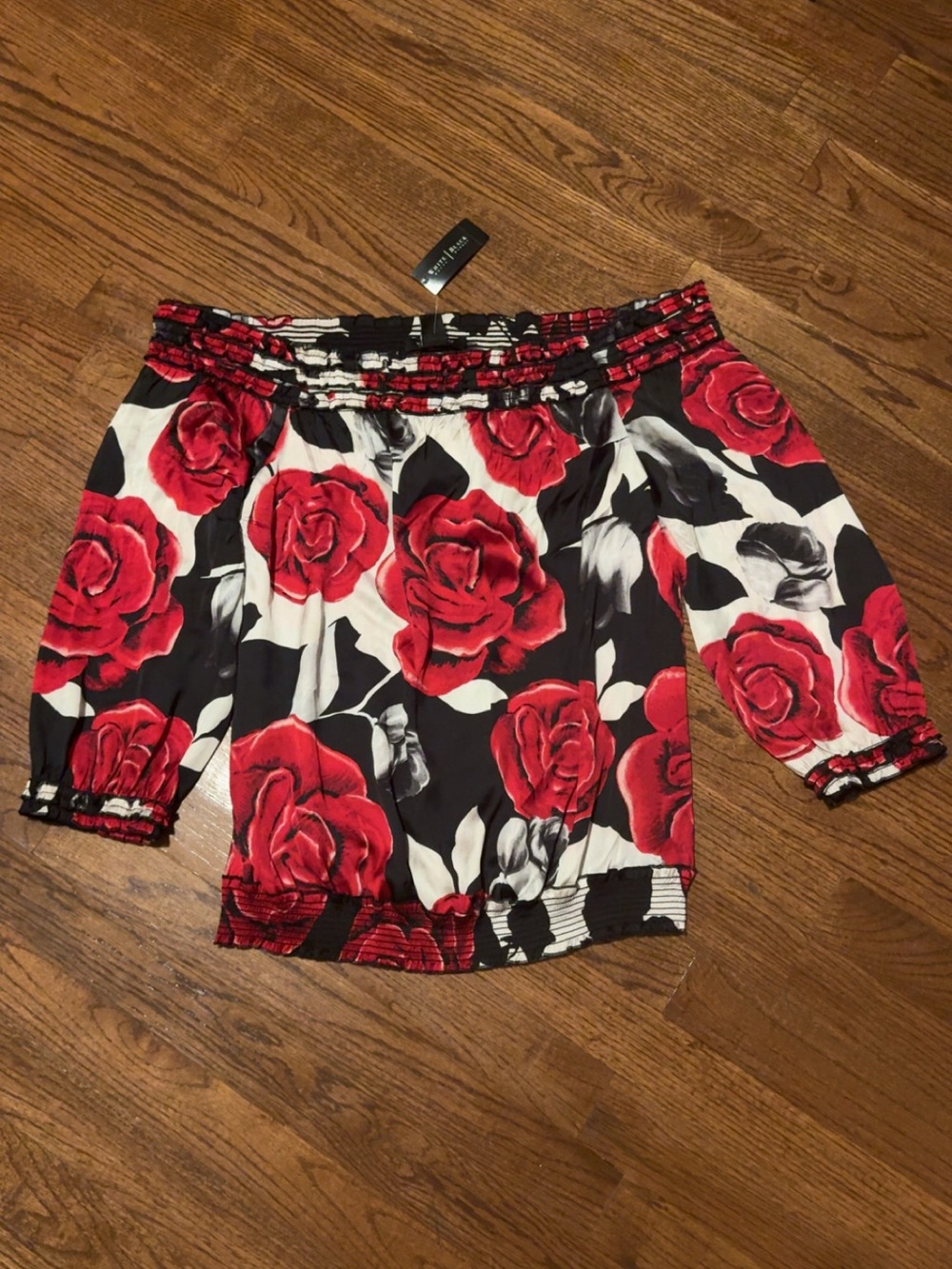 White House Black Market Floral Blouse